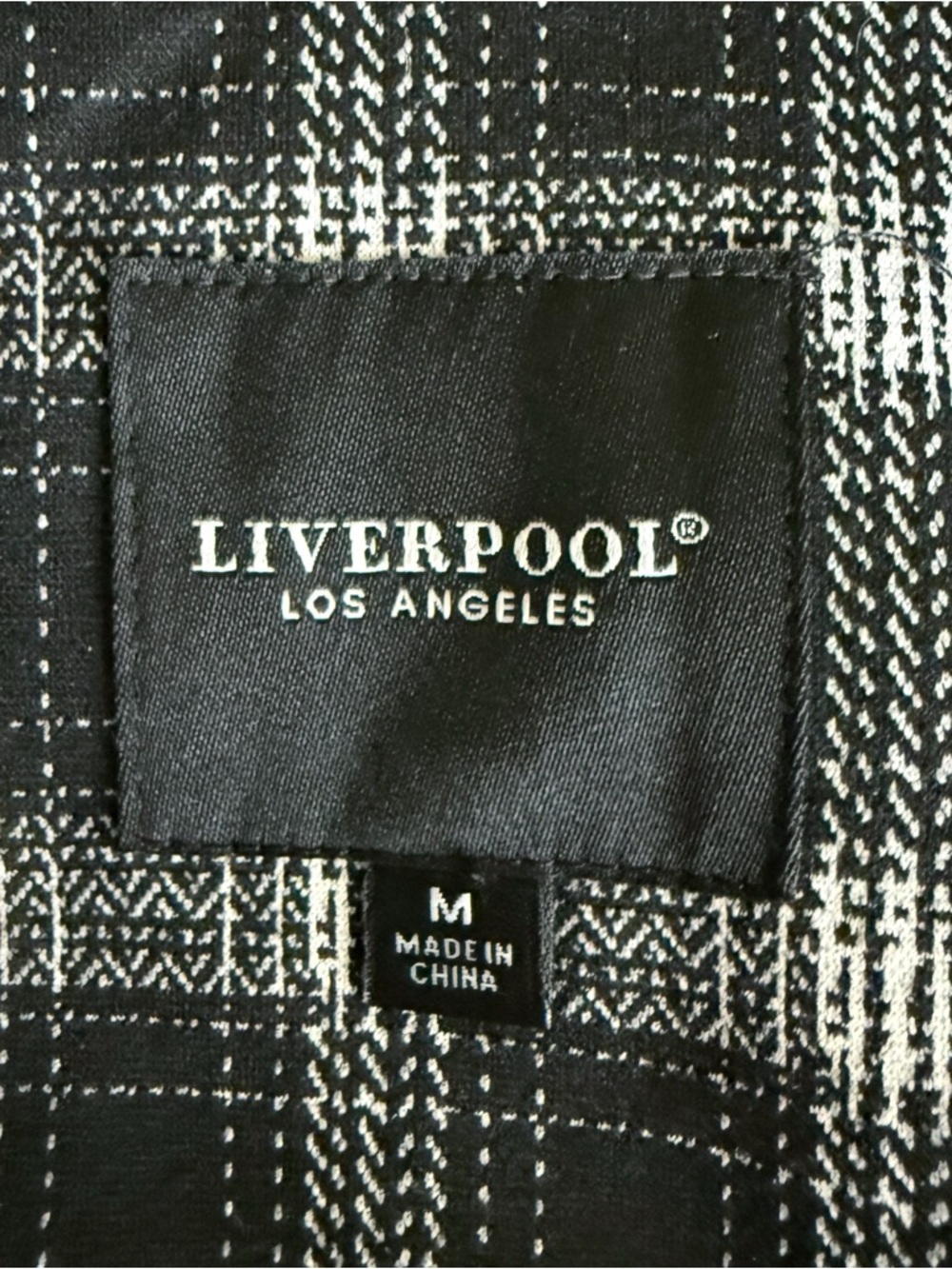 NWT Liverpool Black Plaid Single Button Blazer Women’s M 8/10 - Picture 9 of 12